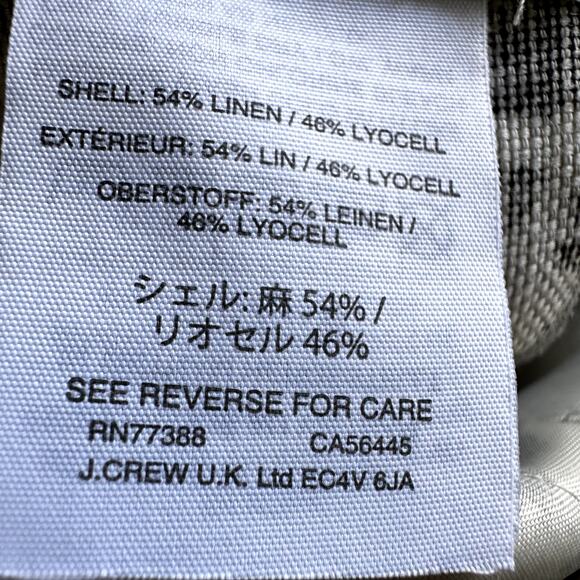 J. Crew Easy Pants Linen Leopard Print Pull On Cropped High Rise Black White 6 - Picture 5 of 8